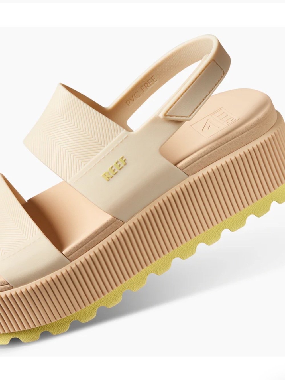 Reef Water Vista Higher Platform Sandals Cream Blush Size 7 - Picture 9 of 12